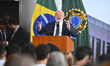 President Luiz Inacio Lula da Silva of Brazil is participating in a ceremony to announce 1...