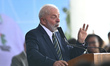 President Luiz Inacio Lula da Silva of Brazil is participating in a ceremony to announce 1...