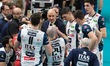 Fabio Soli, the head coach of ITAS Trentino Volley, is coaching during the match between I...
