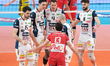 The ITAS Trentino Team is celebrating after scoring a point during the semifinals of the C...