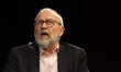 Herfried Munkler, a German political scientist, is speaking on the stage of WDR Funkhaus i...