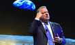 MANILA, PHILIPPINES - MARCH 14: Former US Vice President Al Gore gestures as he speaks dur...