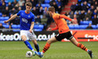 Charlie Raglan of Oldham Athletic Association Football Club is tussling with Tom Naylor of...