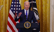 President Joe Biden is speaking at an event celebrating Women's History Month at the White...