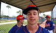 Rowdey Jordan #4 of the New York Mets minor league team is participating in spring trainin...