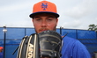 Christian Scott #99 of the New York Mets minor league is posing for photos at the Mets Min...