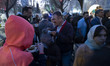 An Iranian family is eating an Iftar meal in downtown Tehran during the holy month of Rama...