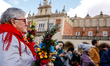 Representatives of different region of Lesser Poland (malopolska) walk in a Palm Sunday pr...