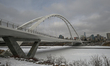 EDMONTON, CANADA - MARCH 23:A general view of the signature Walterdale Bridge across the...