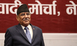Nepal's Prime Minister Pushpa Kamal Dahal is addressing a function in Kathmandu, Nepal, on...
