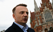 Lukasz Gibala, the Krakow mayoral candidate, is participating in a panel conference with e...