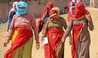 Women voters are arriving to cast their votes during the first phase of the Lok Sabha elec...