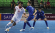 Soliev Bakhtiyor (L) of Tajikistan is in action against Dilshod Rakhmatov (R) of Uzbekista...