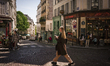 People are walking in the streets of Montmartre, Paris, France, on April 23, 2024. The Fre...