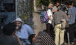 Iranian youths are sitting outside an outdoor cafe in downtown Tehran, Iran, on May 10, 20...