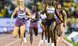 Mary Moraa of Kenya is competing in the women's 800 meters final at the Doha Diamond Leagu...