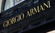 Giorgio Armani logo is seen at the store in Milan, Italy on May 20, 2024. 