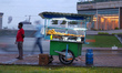 A street food vendor is waiting for customers in Colombo, Sri Lanka, on May 26, 2024. 
