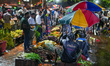 Customers are buying vegetables and fruits at a market in Colombo, Sri Lanka, on May 27, 2...