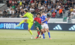 Massimo Pessina of Italy is kicking away the ball in Limassol, Cyprus, on June 5, 2024. It...