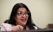 Rep. Rashida Tlaib (D-MI) questions witnesses during a roundtable on Supreme Court ethics...