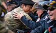CARENTAN-LES-MARAIS, FRANCE - JUNE 8:   US WW2 Veteran Papa Jake Larsen, from V Corps, G3...