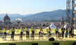 Team Intermarche-Wanty is lining up during the 111th Tour de France 2024 - Team Presentati...
