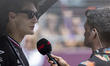 George Russell of Great Britain and Mercedes AMG Petronas F1 Team driver is giving an inte...