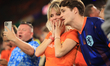 Dutch fans are looking crestfallen after the Semi Final of the UEFA European Championship...