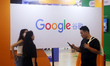 Visitors are visiting the Google booth at 2024WAIC in Shanghai, China, on July 7, 2024. Ac...