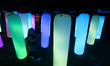 A woman is taking a photo on a galaxy-themed playground at the Paris Van Java Resort Lifes...
