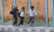 Students are clashing with the police during an ongoing anti-quota protest in Dhaka, Bangl...