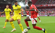 Anthony Elanga of Nottingham Forest is in action during the Pre-season Friendly match betw...