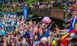 The Canal Pride Parade is being organized in the canals of Amsterdam, Netherlands, on Augu...