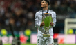 Real Madrid CF player Jude Bellingham is celebrating the victory of the Supercup final bet...