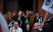 People are seen, in Bydgoszcz, Poland, on April 9, 2016 commemorating the crash of the gov...