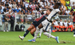 #14 Alessandro Vogliacco of Genoa is scoring his team's first goal to make the score 1-0 d...