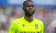 Arthur Okonkwo #1 (GK) of Wrexham A.F.C. is playing during the Sky Bet League 1 match betw...