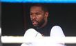 American boxer Floyd Mayweather Jr., former world champion, trains during a session open t...