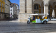 A Tuk Tuk rides looking for tourists in Lisbon, Portugal, on August 24, 2024. Tourism in P...
