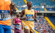 Erriyon Knighton of the United States competes in Men's 200 meters during the Diamond Leag...