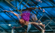 The multiple-exposure photograph shows the DKI Jakarta diving sports athlete, Maulidina Kh...