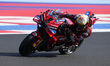 Francesco Bagnaia of Italy and the Ducati Lenovo Team rides on track during the sprint rac...