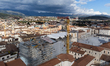 A drone view shows L'Aquila Cathedral building site on September 21st, 2024. Cathedral of...