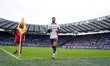 Mario Hermoso of AS Roma looks on during the Serie A Enilive match between AS Roma and Udi...