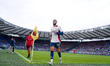 Mario Hermoso of AS Roma looks on during the Serie A Enilive match between AS Roma and Udi...