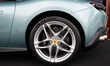 A Ferrari Roma is displayed in the main exhibition hall at WDCC2024 in Shanghai, China, on...