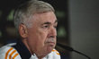Carlo Ancelotti, head coach of Real Madrid CF, speaks during a Real Madrid training sessio...