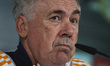 Carlo Ancelotti, head coach of Real Madrid CF, speaks during a Real Madrid training sessio...