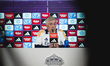 Carlo Ancelotti, head coach of Real Madrid CF, speaks during a Real Madrid training sessio...